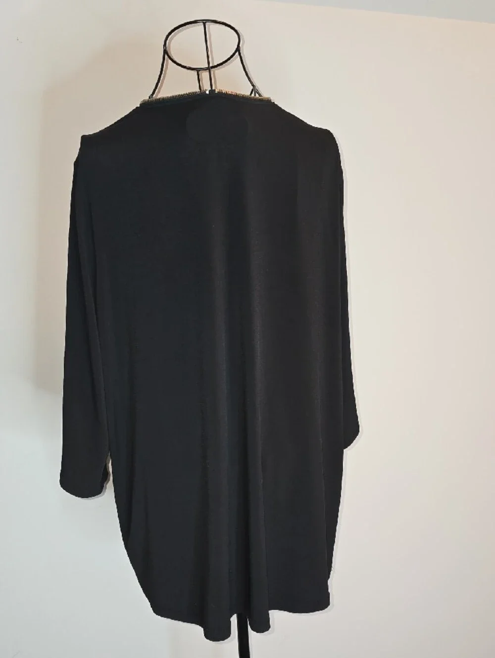 Michael Kors Black Top with Gold Zip Detail